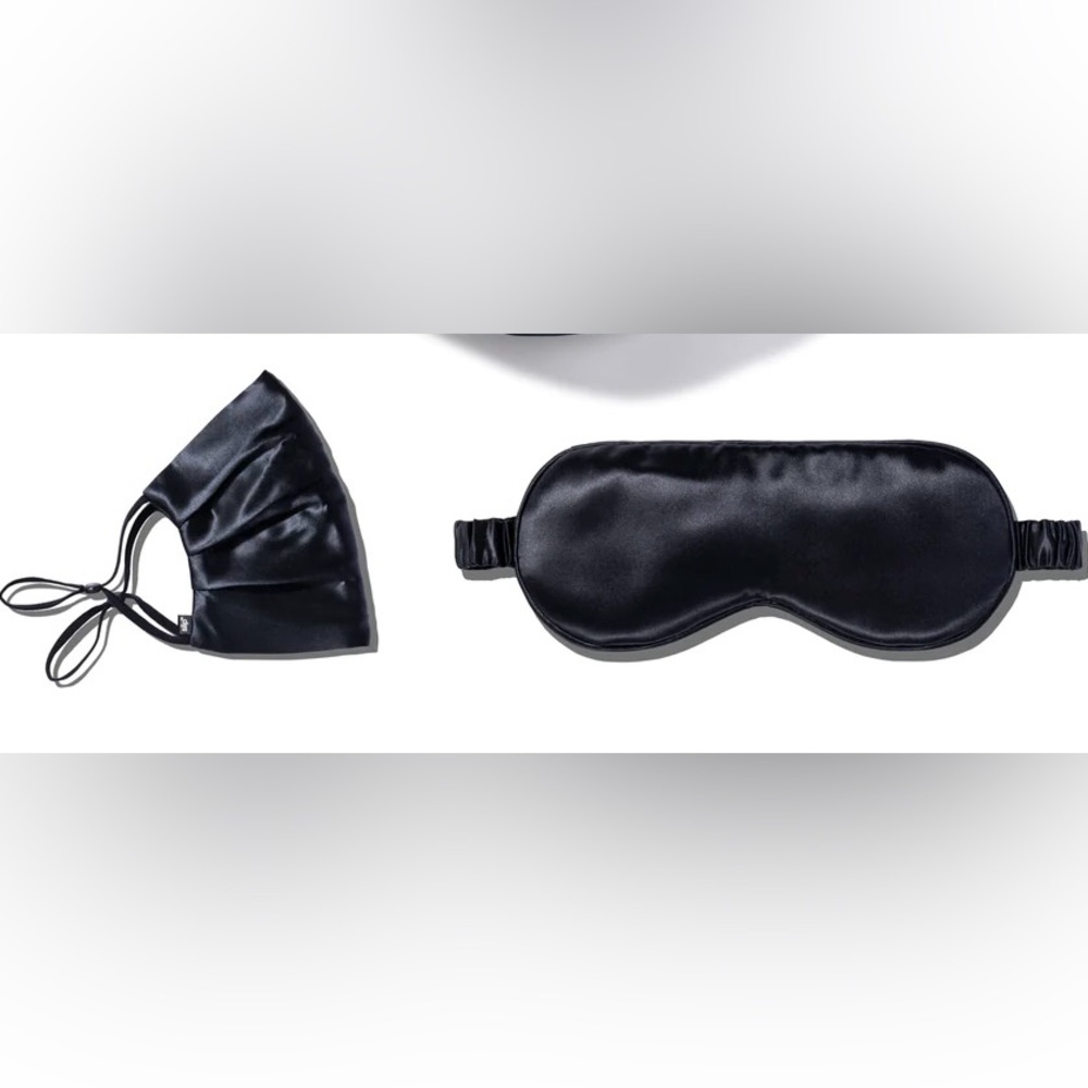 SLIP Silk Black eye mask and Face mask from travel set NWT